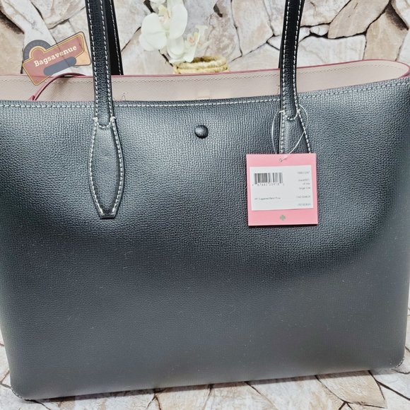 #bagsavenue fast ship all day tote black leather attached wristlet Kate Spade - Picture 6 of 7